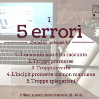 5 errori scrittura creativa secondo Lazzarotto